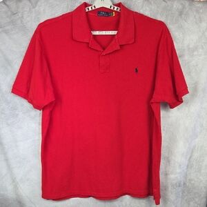 Polo Ralph Lauren Red Classic Fit Mesh Polo Shirt 4XL Tall 4XLT Big & Tall